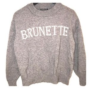 Brunette heather grey sweater